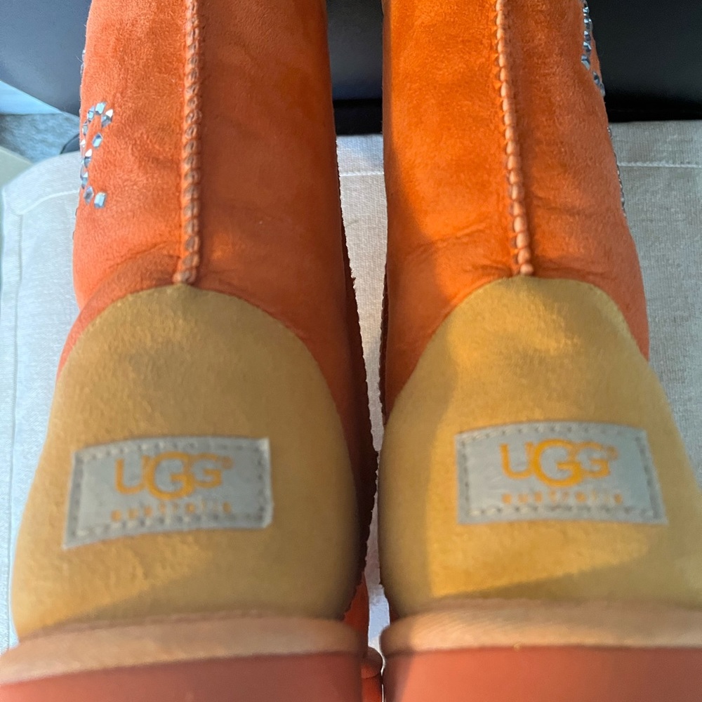 Ugg Authentic Custom-Made Orange Suede Monogram S… - image 4